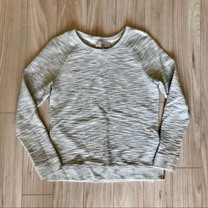 LOFT Metallic Thread Sweatshirt with Side Zip
